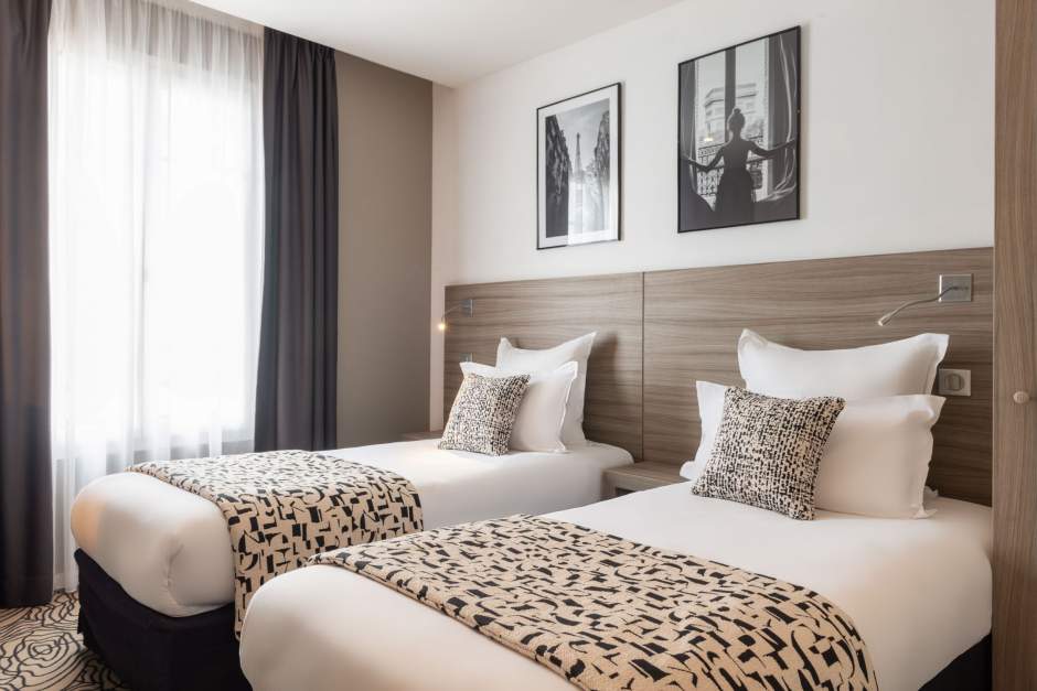 Chambre twin Best Western Porte de Versailles, hôtel proche du Parc Exposition Porte de Versailles palais des congrès